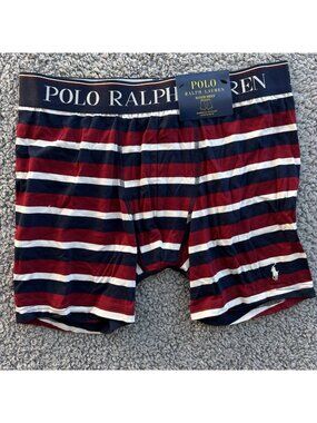 Polo Ralph Lauren Striped Stretch Cotton Knit Boxer Briefs Shorts Underwear L